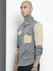 Men's Grey Regular Fit Solid Street Shirt