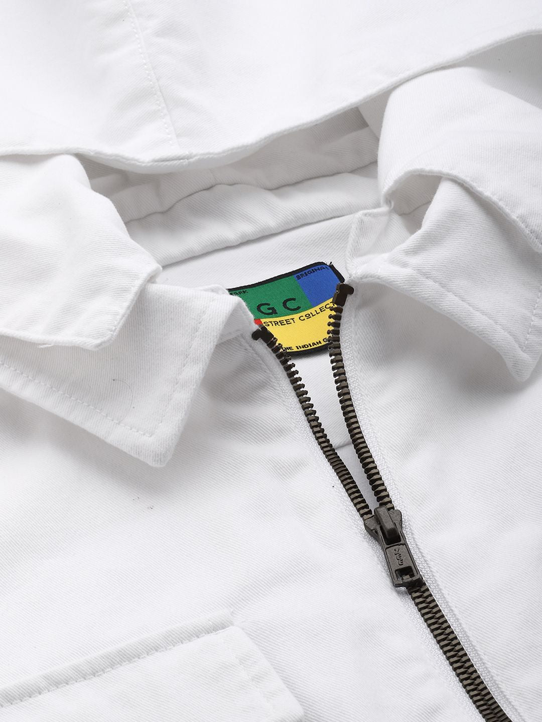 Men's White Oversized Fit Solid Korean Street Shirt