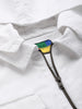 Men's White Oversized Fit Solid Korean Street Shirt
