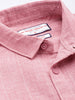 Men's Pink Slim Fit Striped Casual Shirt