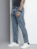 Men's Blue Dad Fit Casual Jeans