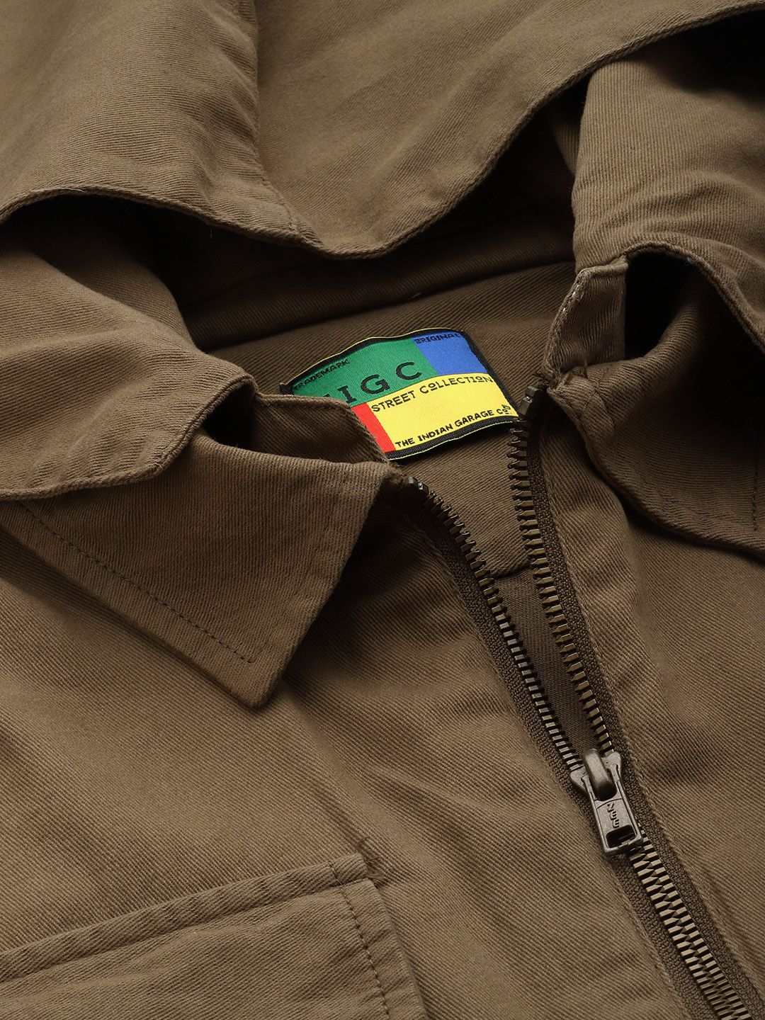 Men's Olive Oversized Solid Street Wear Shirt