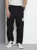 Men's Black Loose Fit Utility Cargo