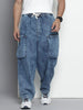 Men's Blue Regular Fit Utility Jeans