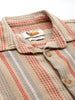 Men's Brown Relaxed Fit Striped Textured Shirt