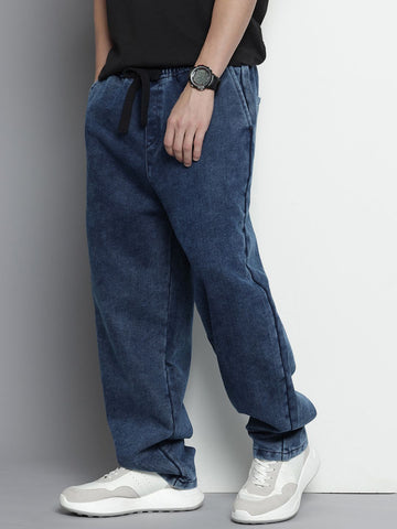 Men's Blue Loose Fit Street Jeans