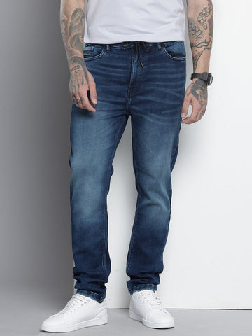 Men's Blue Regular Fit Casual Jeans