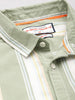 Men's Green Slim Fit Striped Striped Shirt