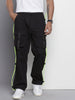 Men's Black Relaxed Fit Solid Utility Cargo Jogger