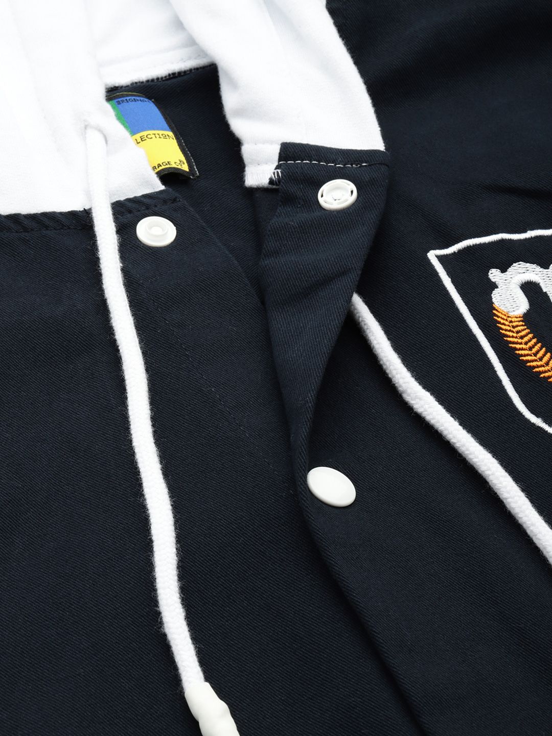 Men's Navy Blue Regular Fit Graphic Print Street Wear Overshirt
