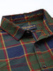 Men's Green Slim Fit Checked Casual Shirt