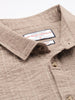 Men's Brown Slim Fit Striped Casual Shirt