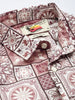 Men's Brown Regular Fit Indie Print Textured Shirt