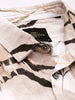 Men's Cream Slim Fit Printed Party Wear Shirt