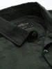 Men's Green Slim Fit Textured Party Wear Shirt