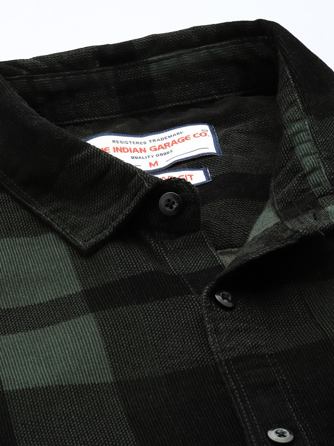 Men's Green Regular Fit Checked Casual Shirt