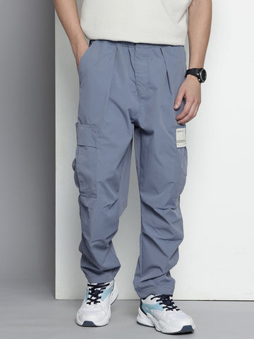 Men's Blue Loose Fit Utility Cargo