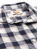 Men's Navy Blue Relaxed Fit Checked Textured Shirt