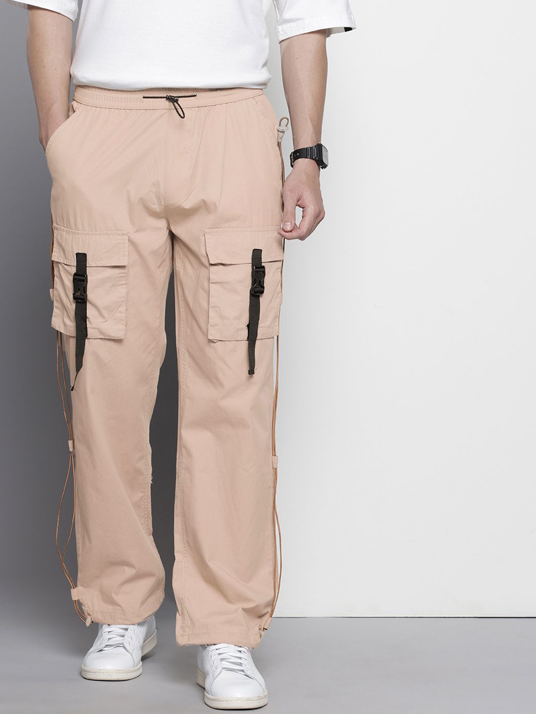 Men's Oat Milk Relaxed Fit Solid Utility Jogger