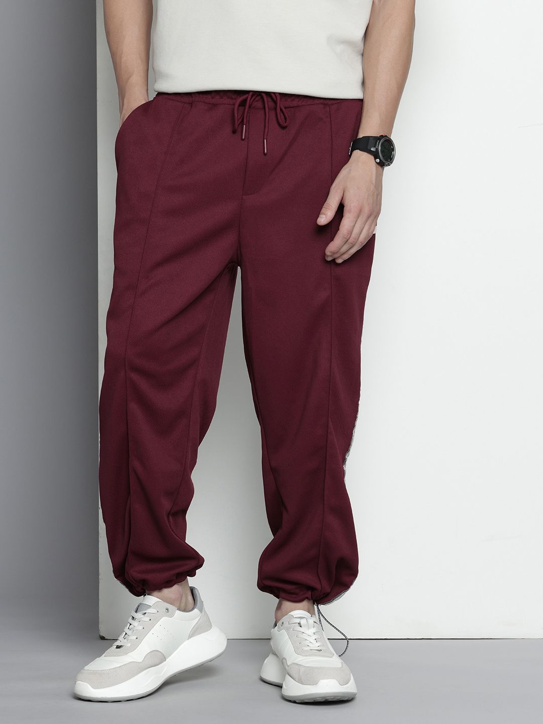 Men's Purple Relaxed Fit Street Joggers