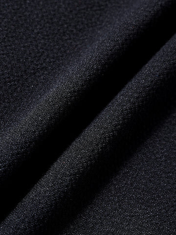 Men's Black Boxy Fit Textured Resort Wear Shirt