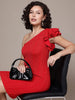 Freehand Women Fitted Textured One Shoulder Dress