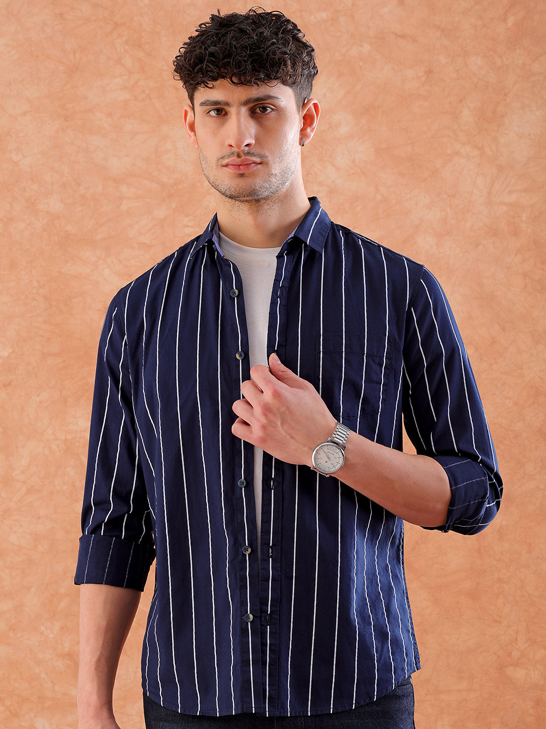 Men's Casual Striped Shirt