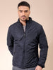 Men's Navy Slim Fit Solid Casual Jackets