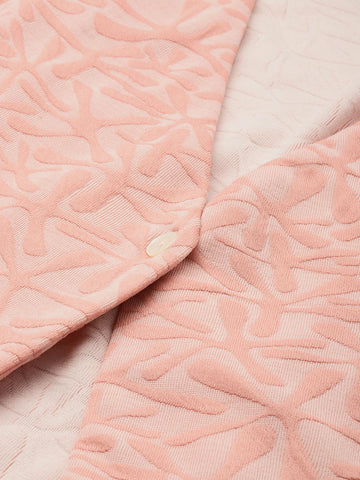 Freehand Peach The Indian Garage Co Women Fitted Textured Cinched Waist Top