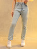 Women's Light Wash Straight Fit Denim Jeans