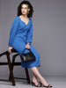 Freehand Women Fitted Textured Midi Dress