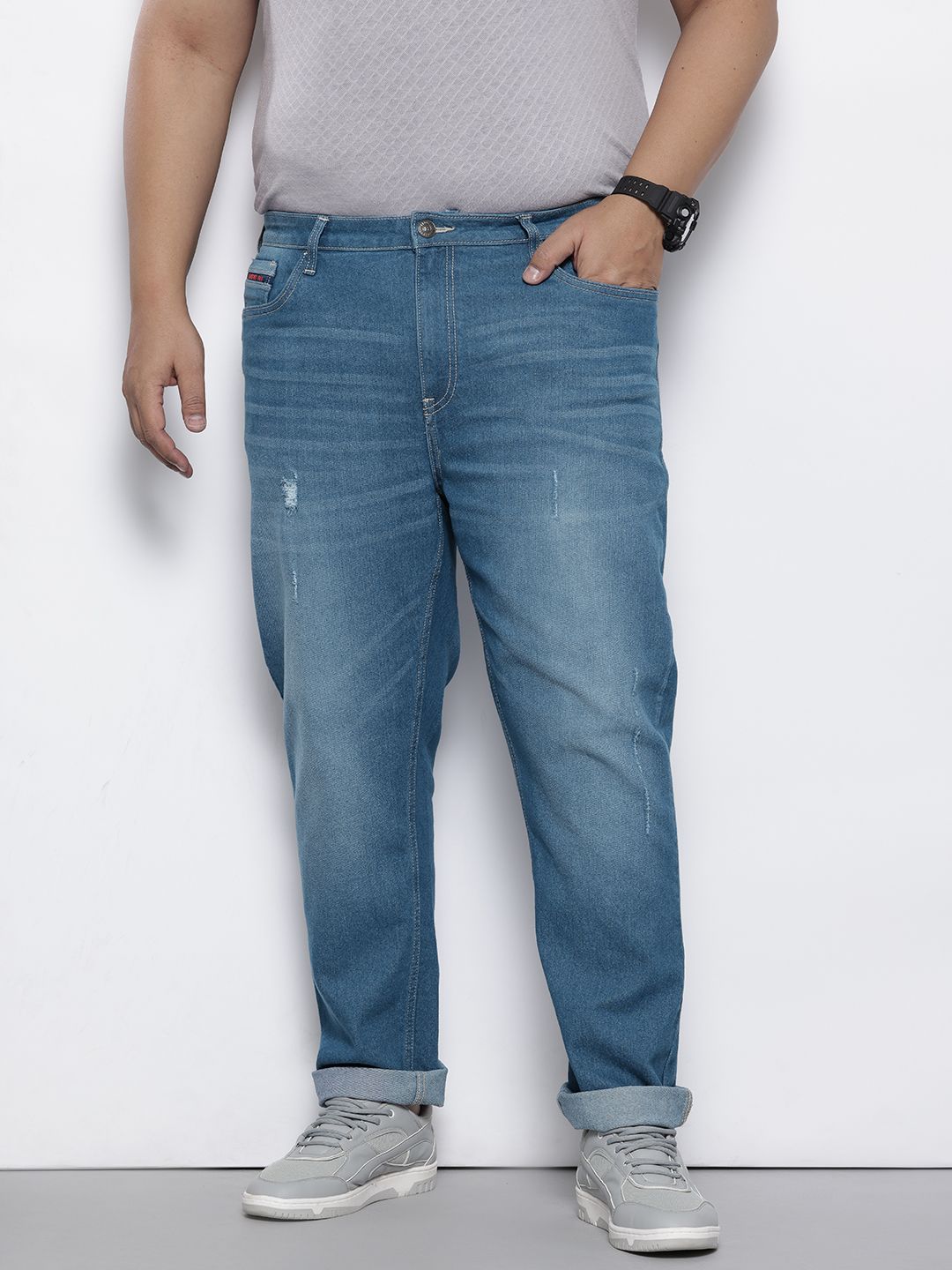 Men's Blue Slim Fit Casual Jeans