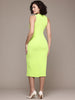 Freehand Women Regular Fit Textured Midi Dress