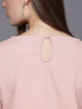 Freehand Pink The Indian Garage Co Women Relaxed Fit Textured Ruched Top