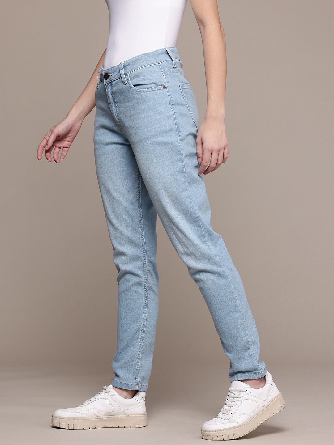 Women's Blue Slim Fit Casual Jeans