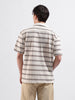 Men's Brown Relaxed Fit Textured Textured Shirt