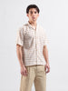 Men's Beige Relaxed Fit Solid Resort Wear Shirt