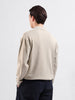 Men's Beige Oversized Fit Textured Flat Knit Polo Collar T-Shirt