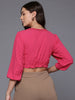 Freehand by The Indian Garage Co Women Regular Fit Textured Gathered Waist Top