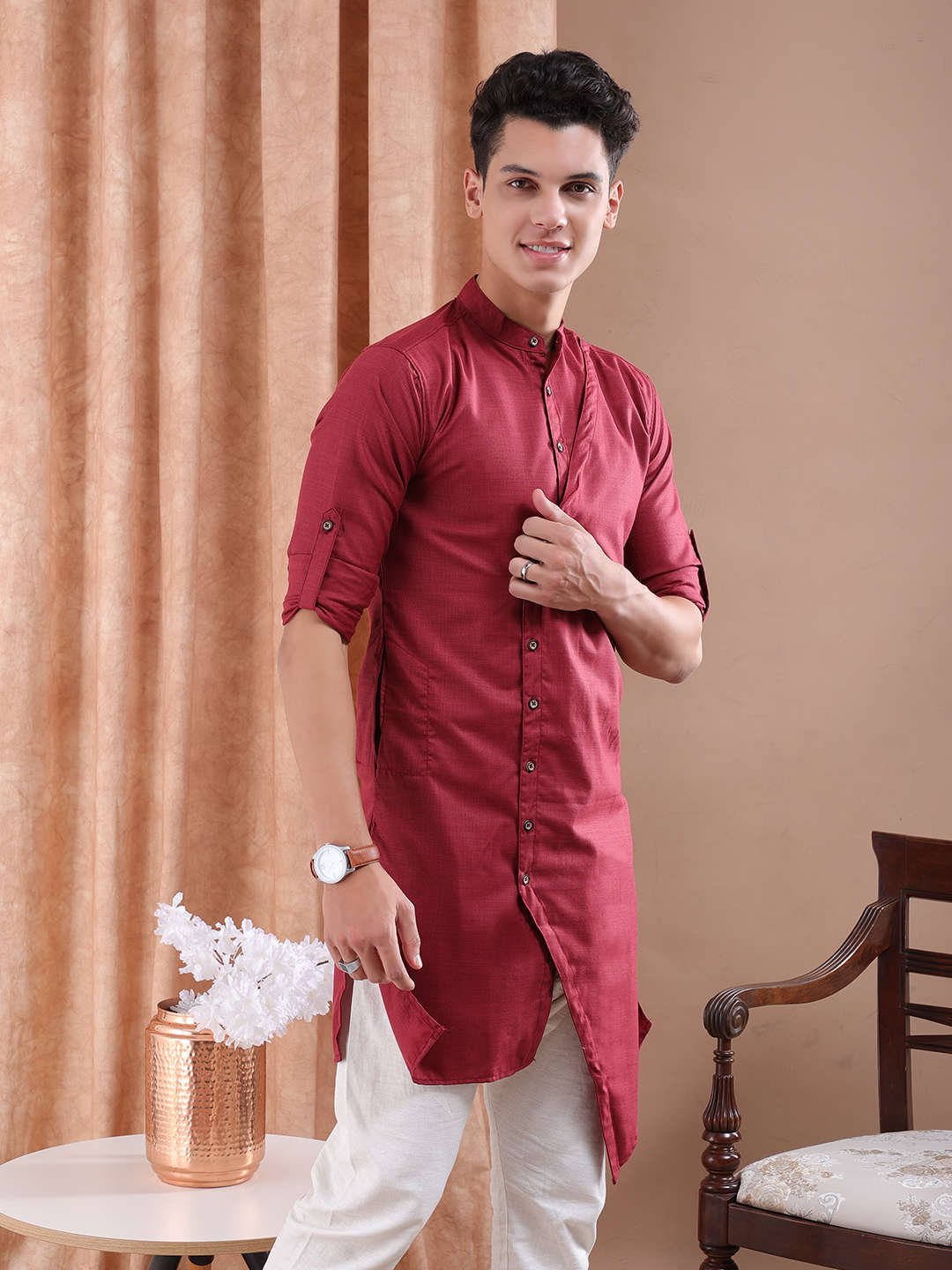 Shop Men Long Trail Kurta Online.