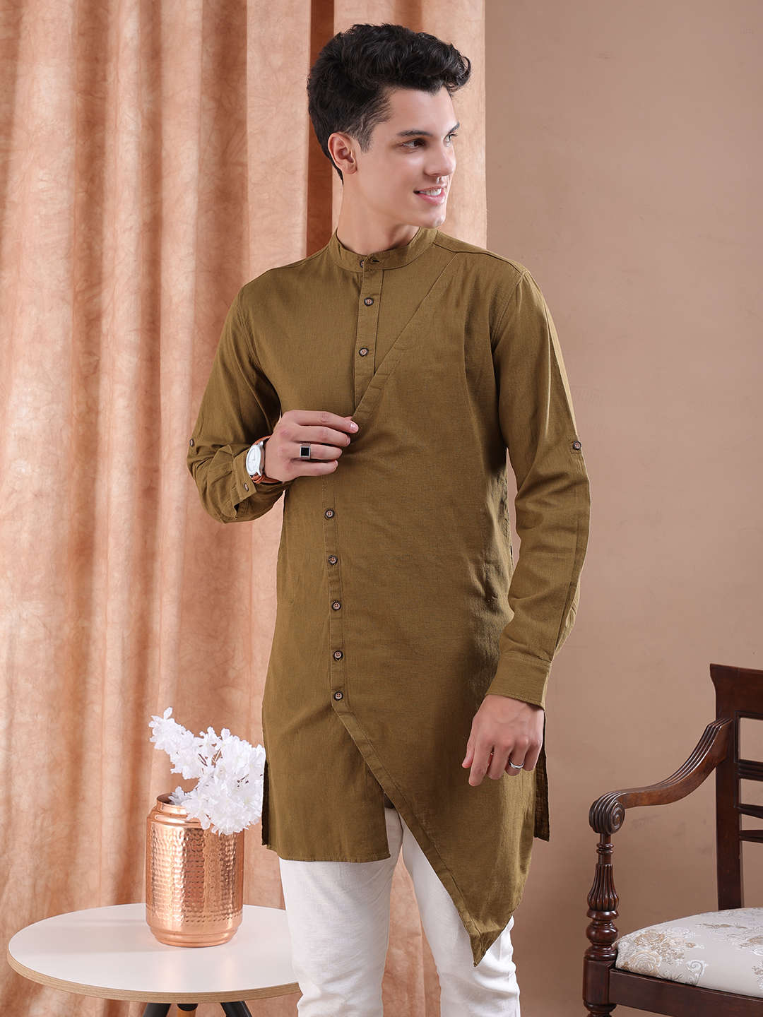 Shop Men Long Trail Kurta Online.