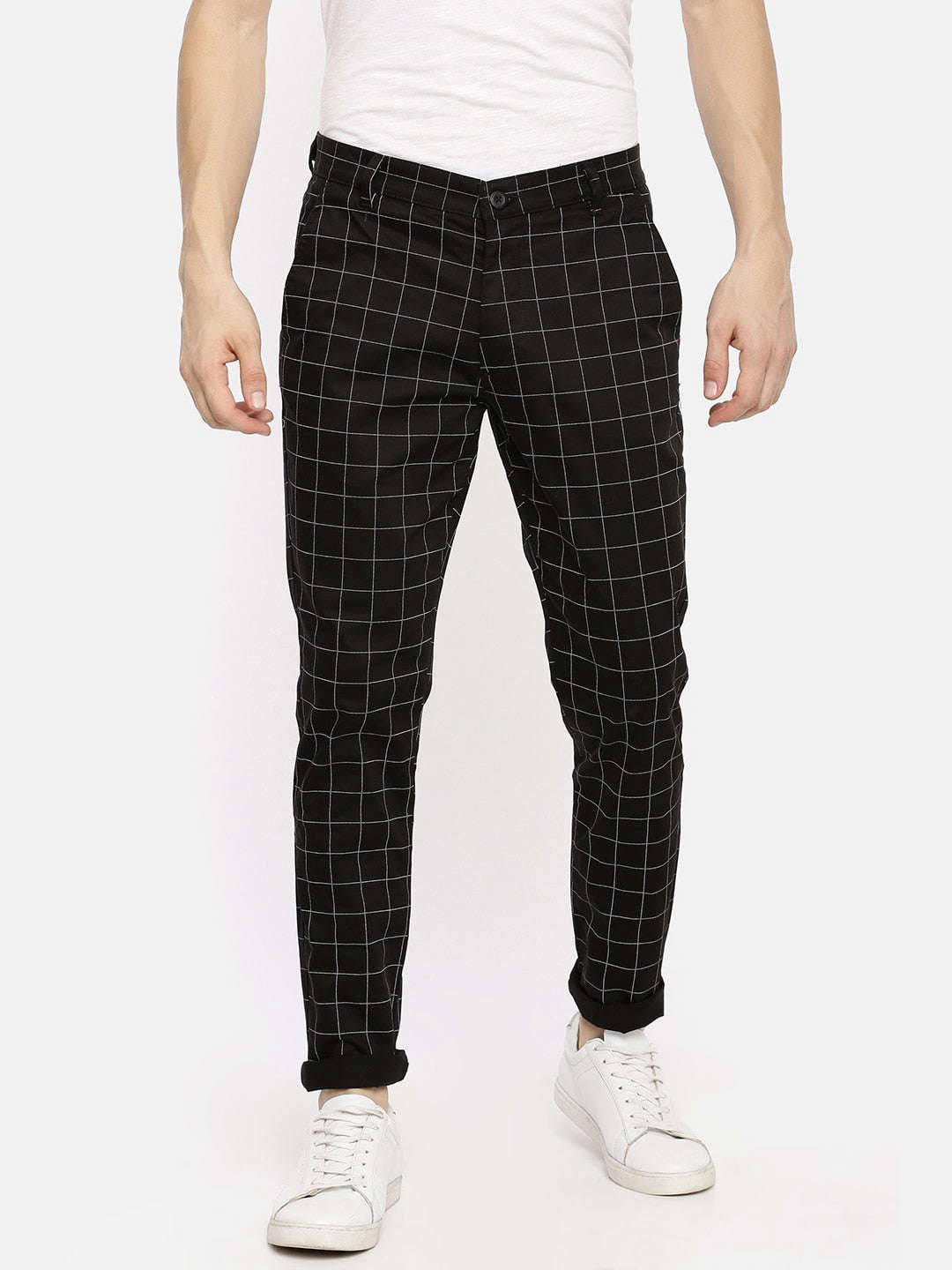 Shop Men Checked Trouser Online.