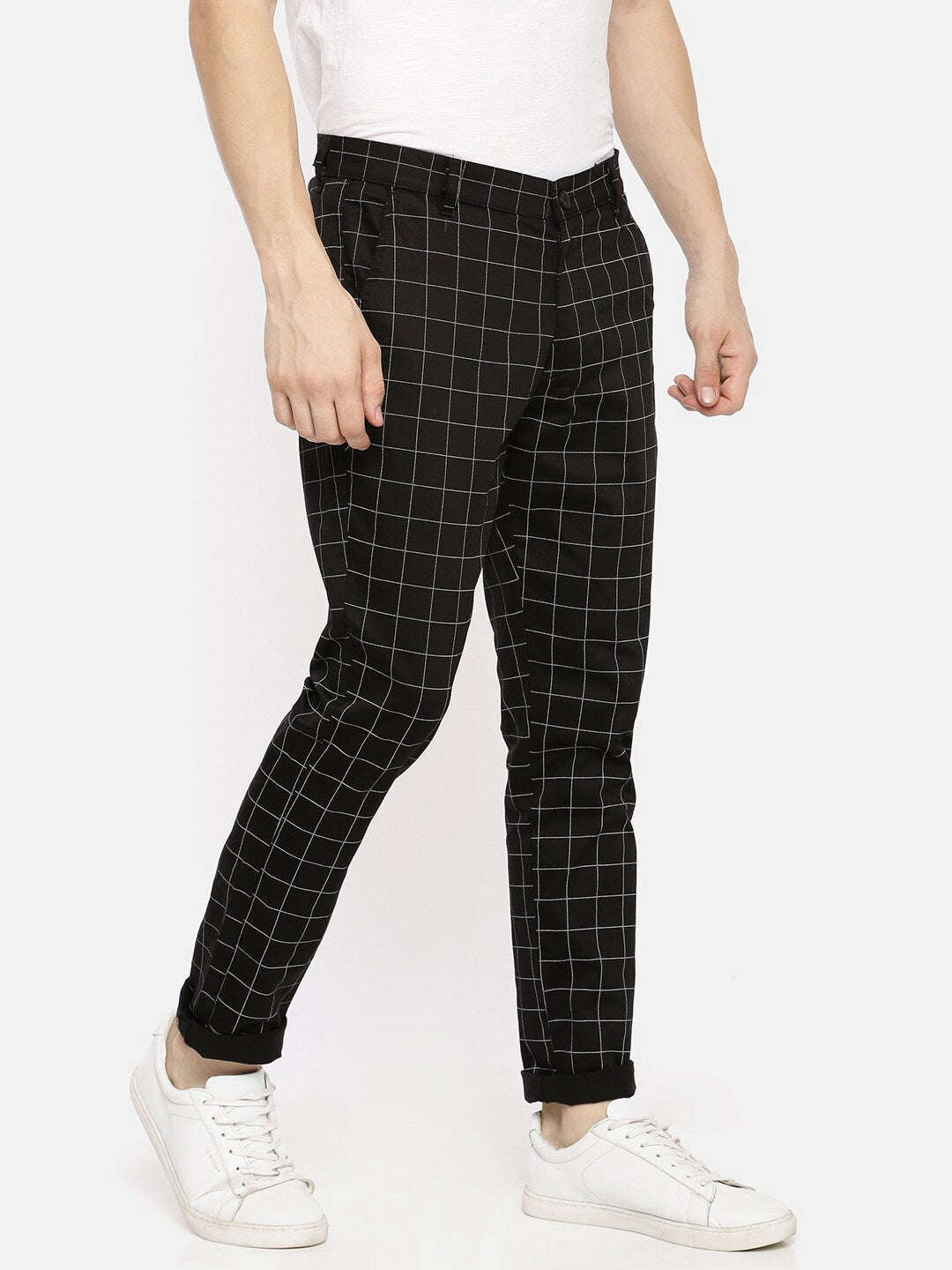 Shop Men Checked Trouser Online.