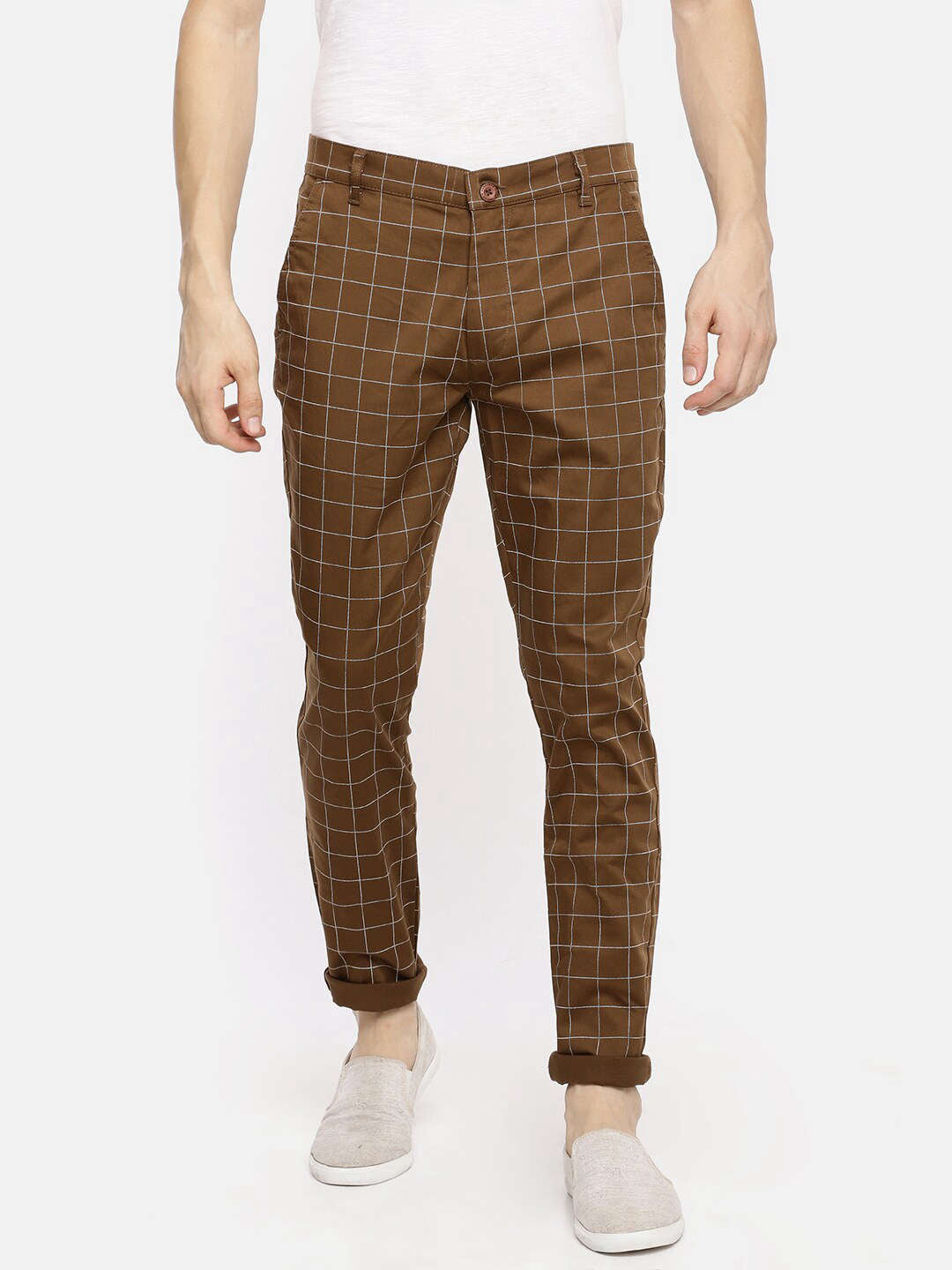 Shop Men Checked Trouser Online.