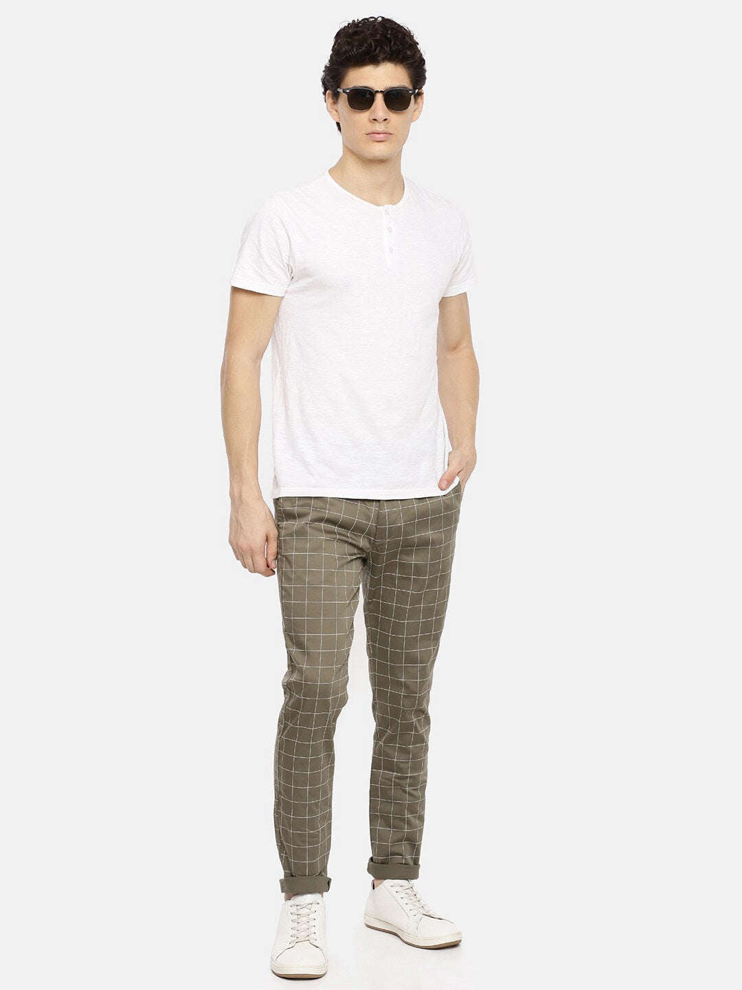 Shop Men Checked Trouser Online.