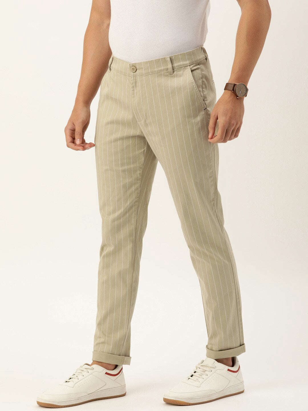 Shop Men Striped Chino Online.