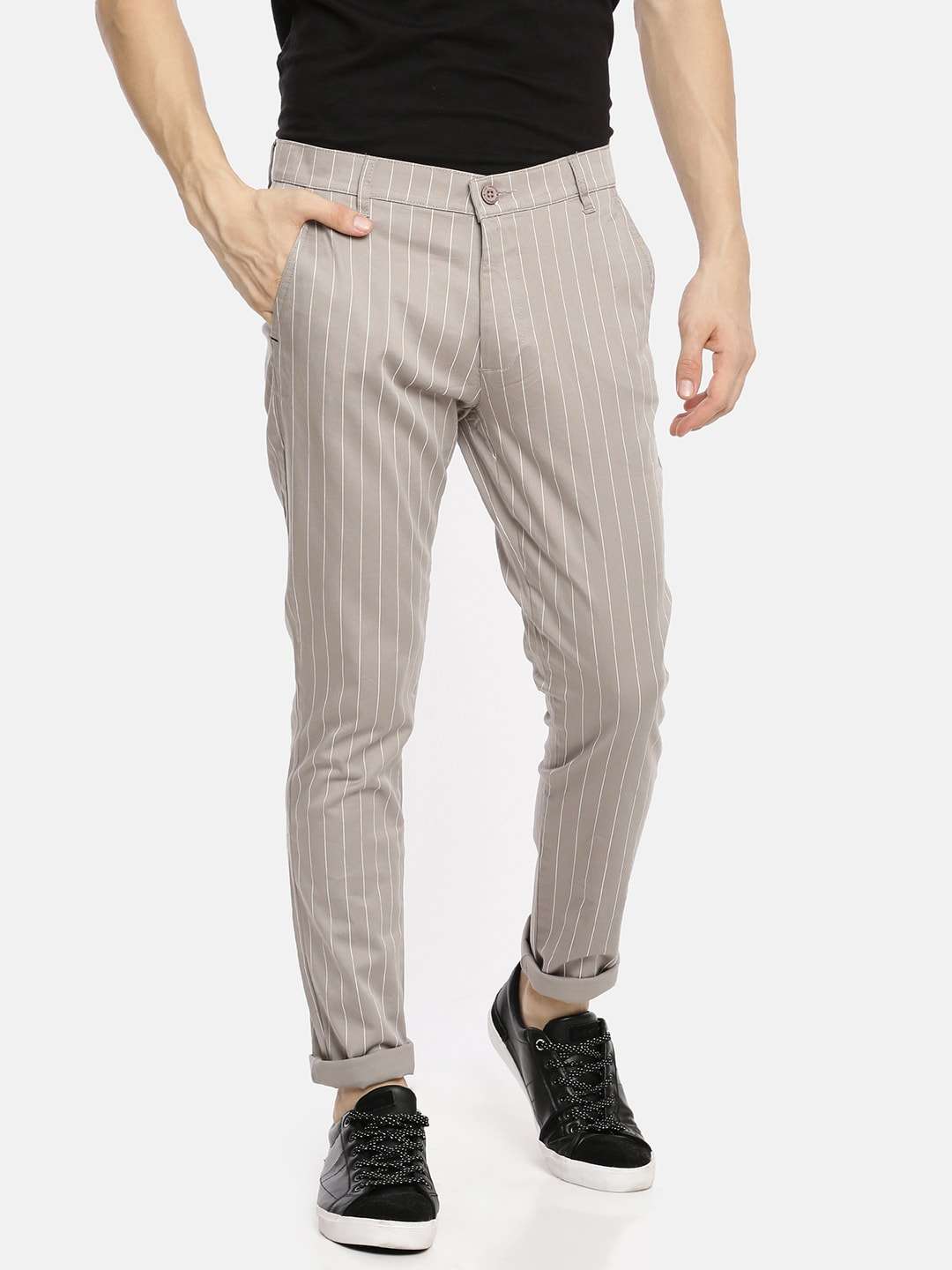 Shop Men Striped Chino Online.