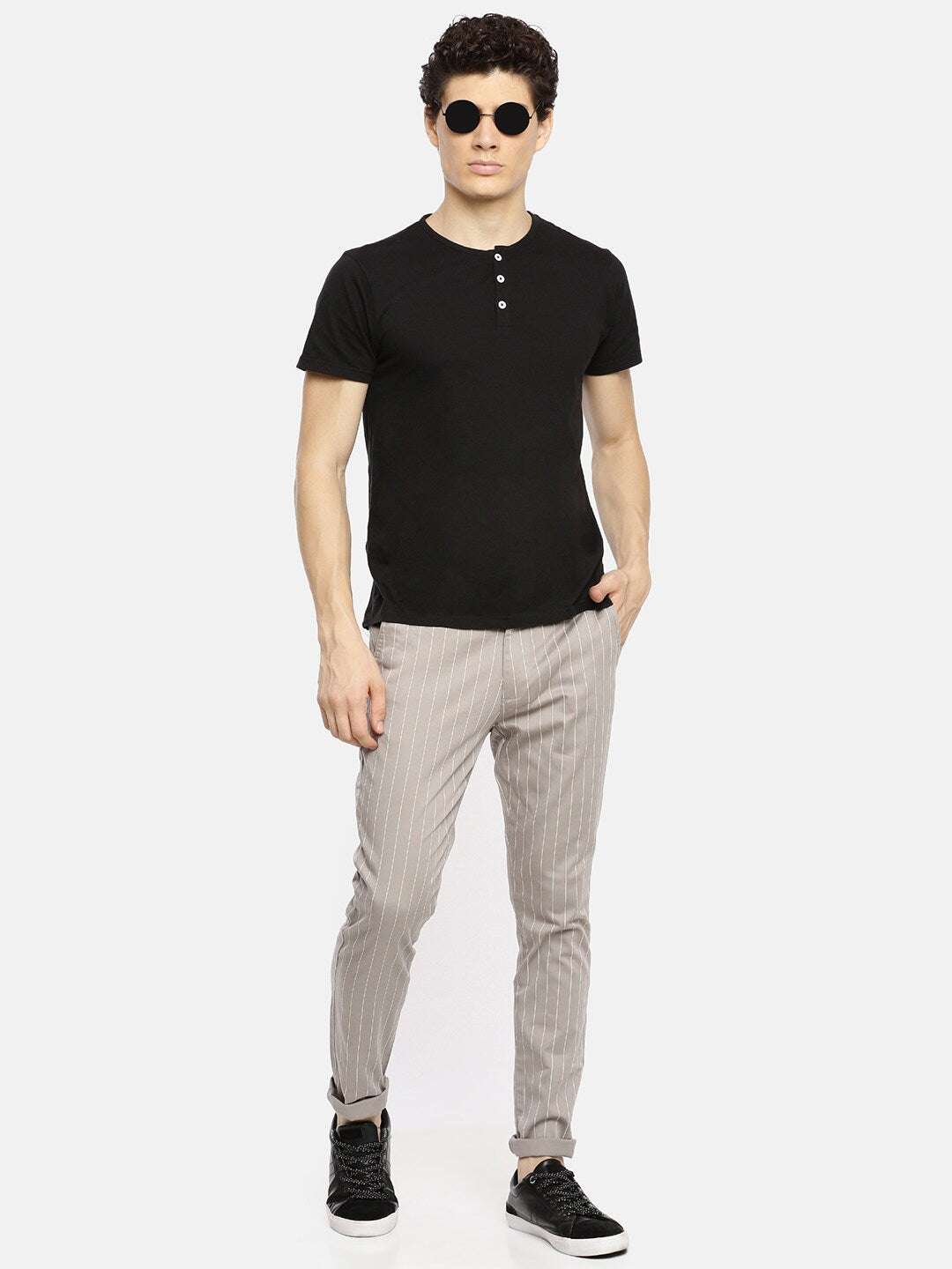 Shop Men Striped Chino Online.