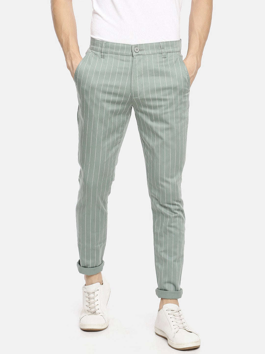 Shop Men Striped Chino Online.