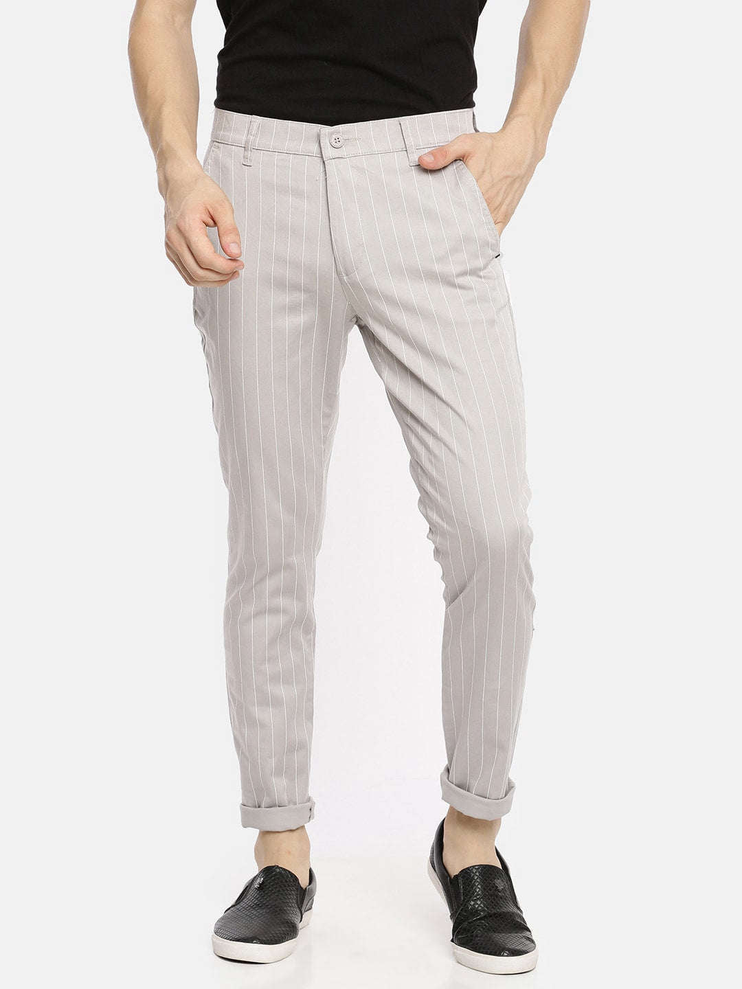 Shop Men Striped Chino Online.